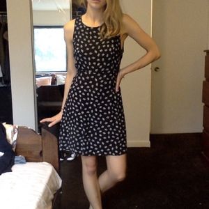 High neck floral dress